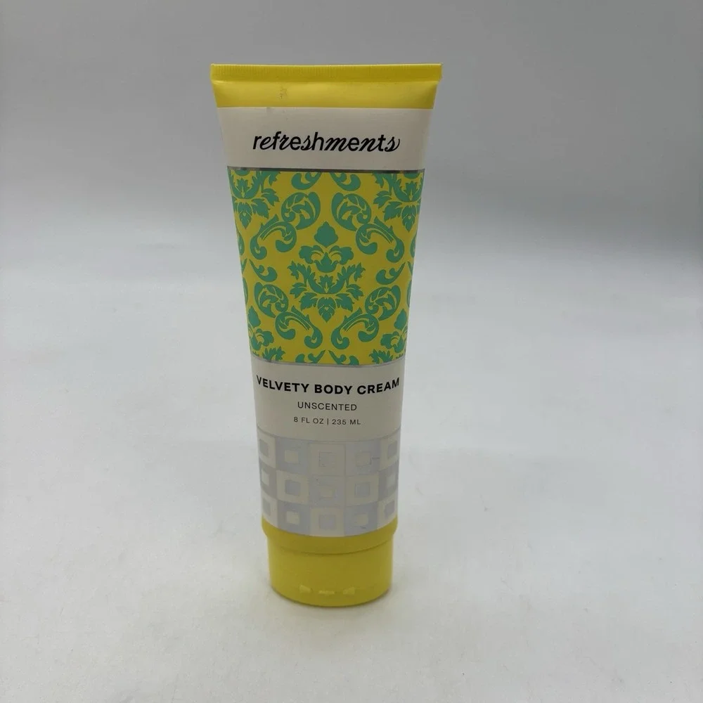 Refreshments Velvety Body Cream Unscented 8 fl oz Unopened NEW